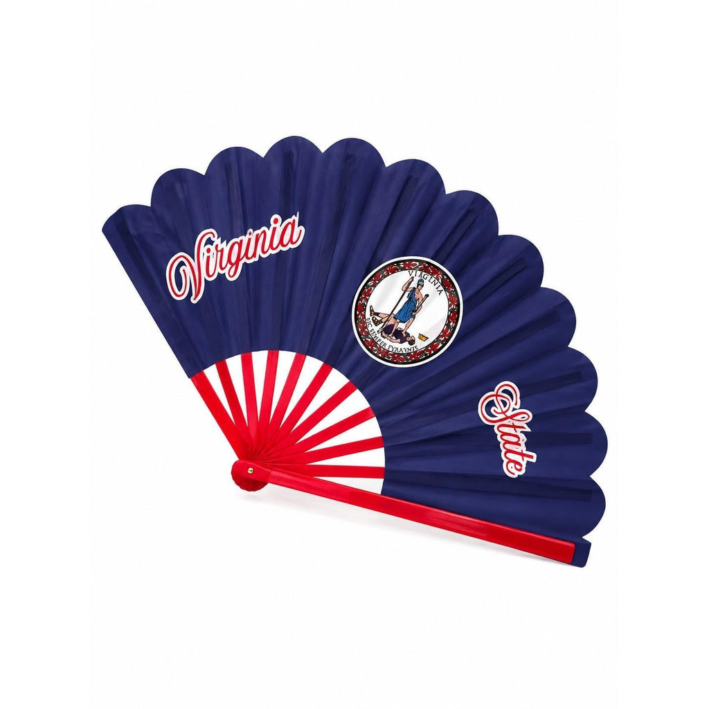 Virginia Clack Fan | Red White Blue Patriotic Hand Fan