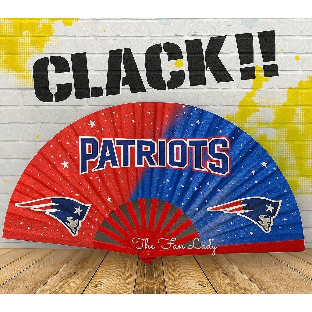 New England Patriots Clack Fan | NFL Game Day Folding Hand Fan
