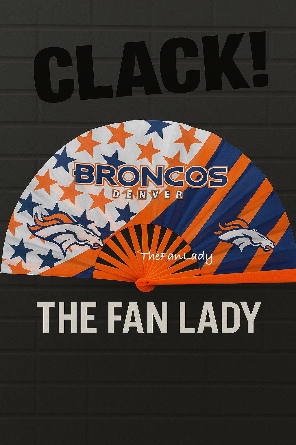 Denver Broncos Clack Fan | NFL Game Day Folding Hand Fan