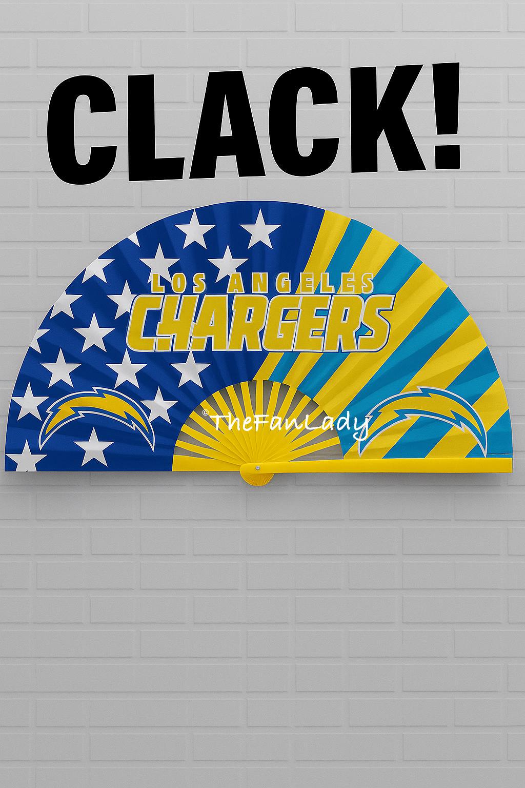 Los Angeles Chargers Clack Fan | NFL Game Day Folding Hand Fan
