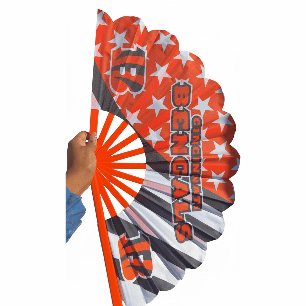 Cincinnati Bengals Clack Fan, NFL Football Folding Hand Fan, Bengals Game Day Fan, Football Gift