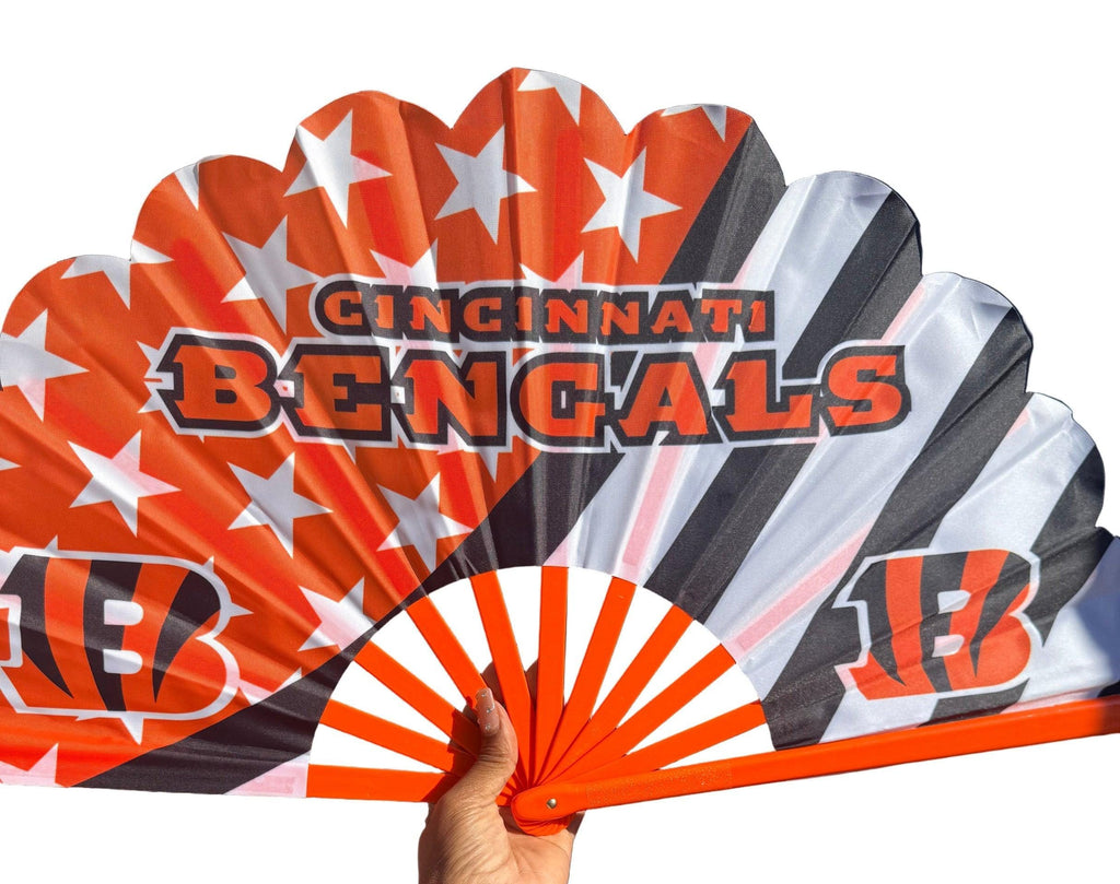 Cincinnati Bengals Clack Fan, NFL Football Folding Hand Fan, Bengals Game Day Fan, Football Gift