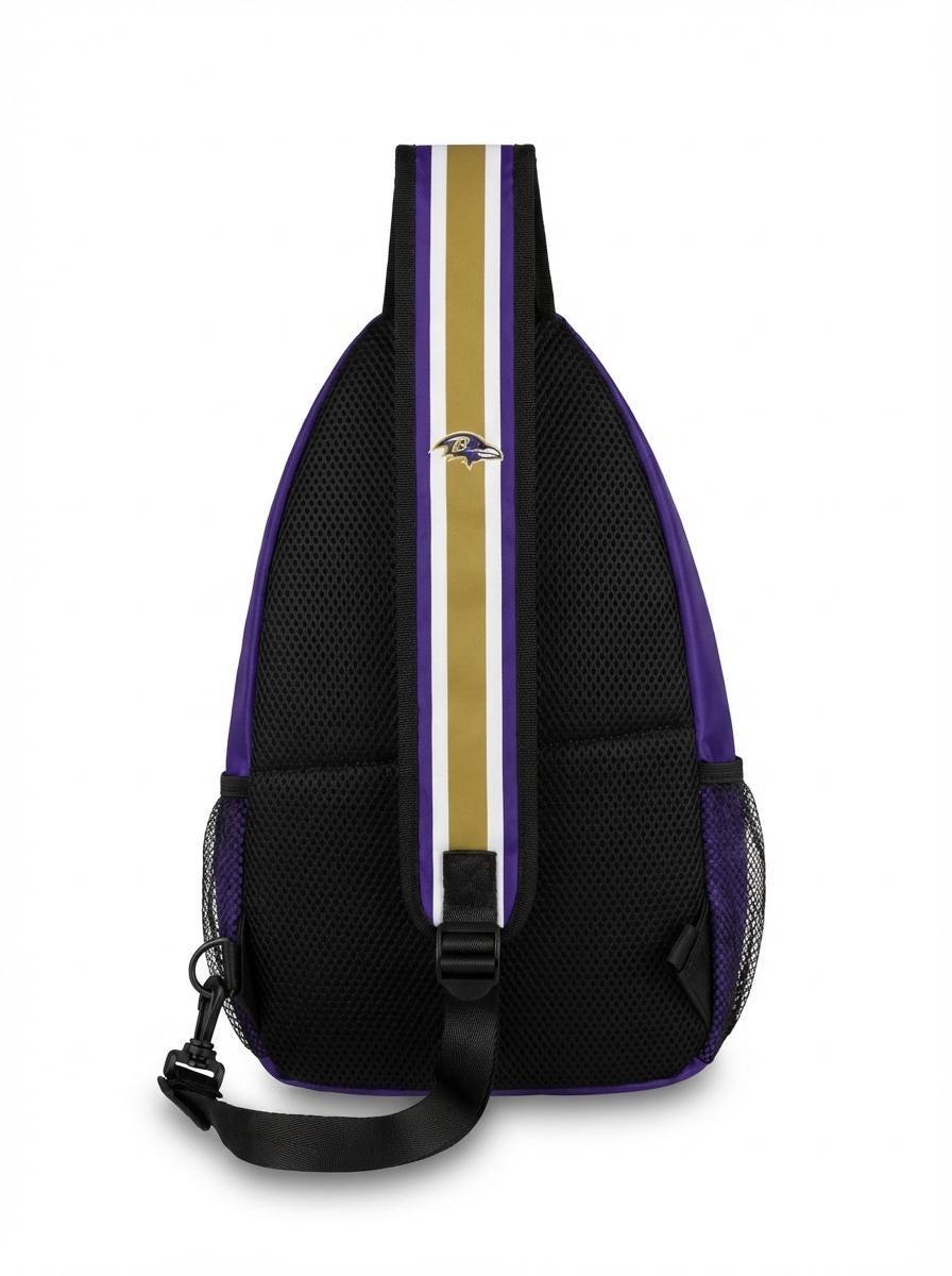 Baltimore Ravens Sling Bag, Football Crossbody Bag, Game Day Backpack, Ravens Fan Gift
