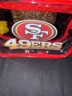 San Francisco 49ers Red Gold Clear Fanny Pack | Game Day Bag