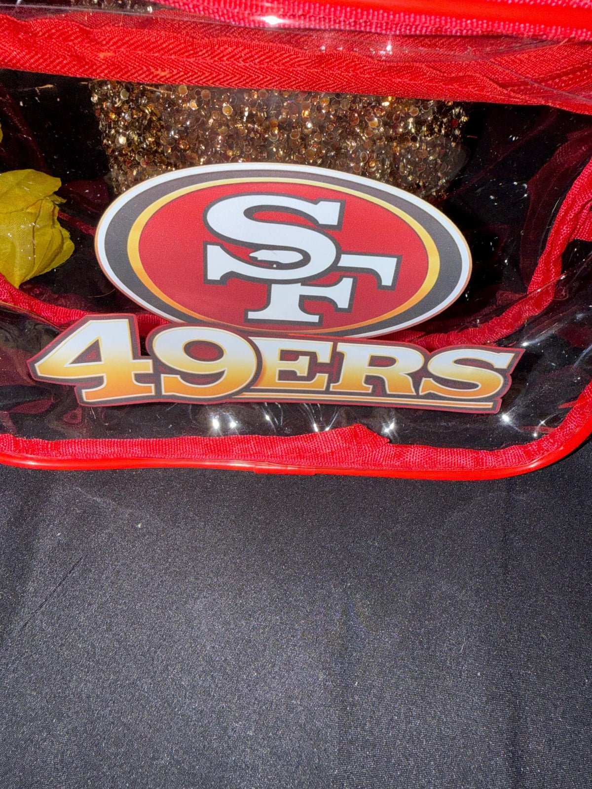 San Francisco 49ers Red Gold Clear Fanny Pack | Game Day Bag