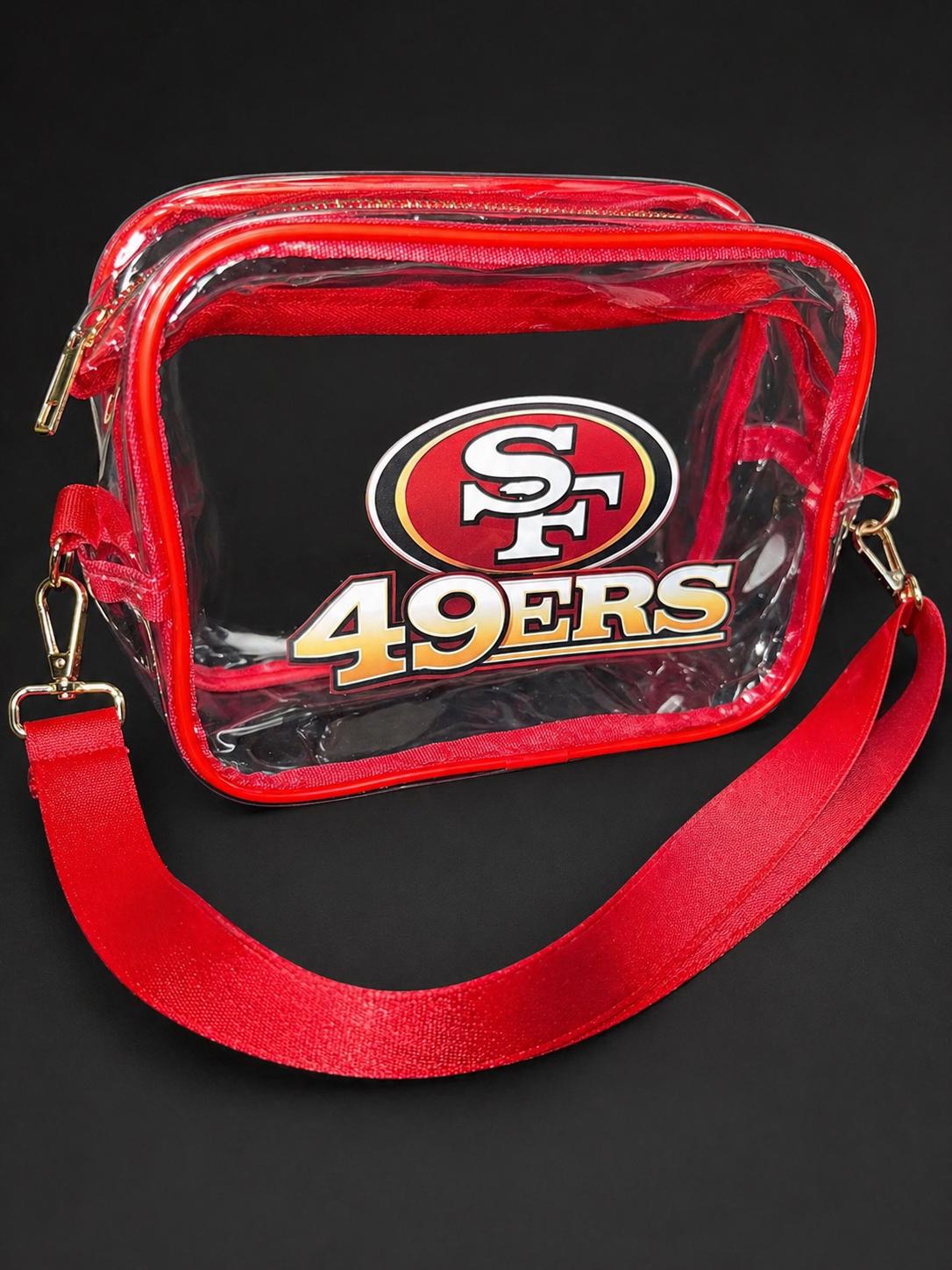 San Francisco 49ers Red Gold Clear Fanny Pack | Game Day Bag