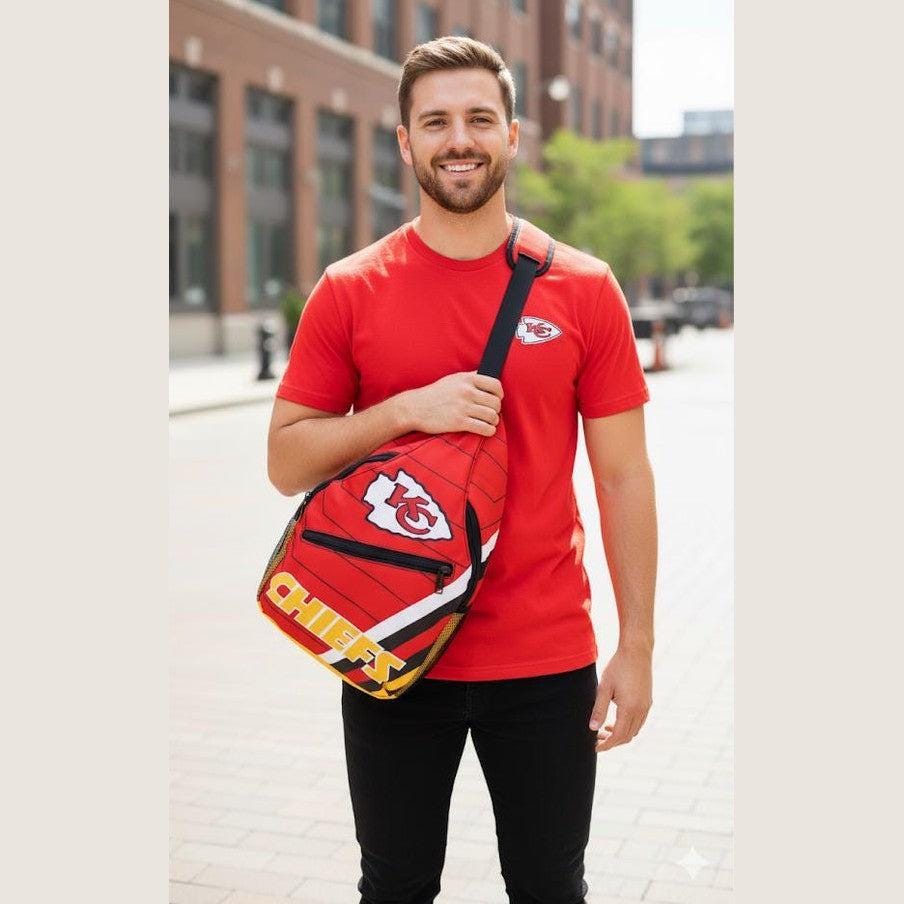 Kansas City Chiefs Sling Bag, Football Crossbody Bag, Game Day Backpack, Chiefs Fan Gift