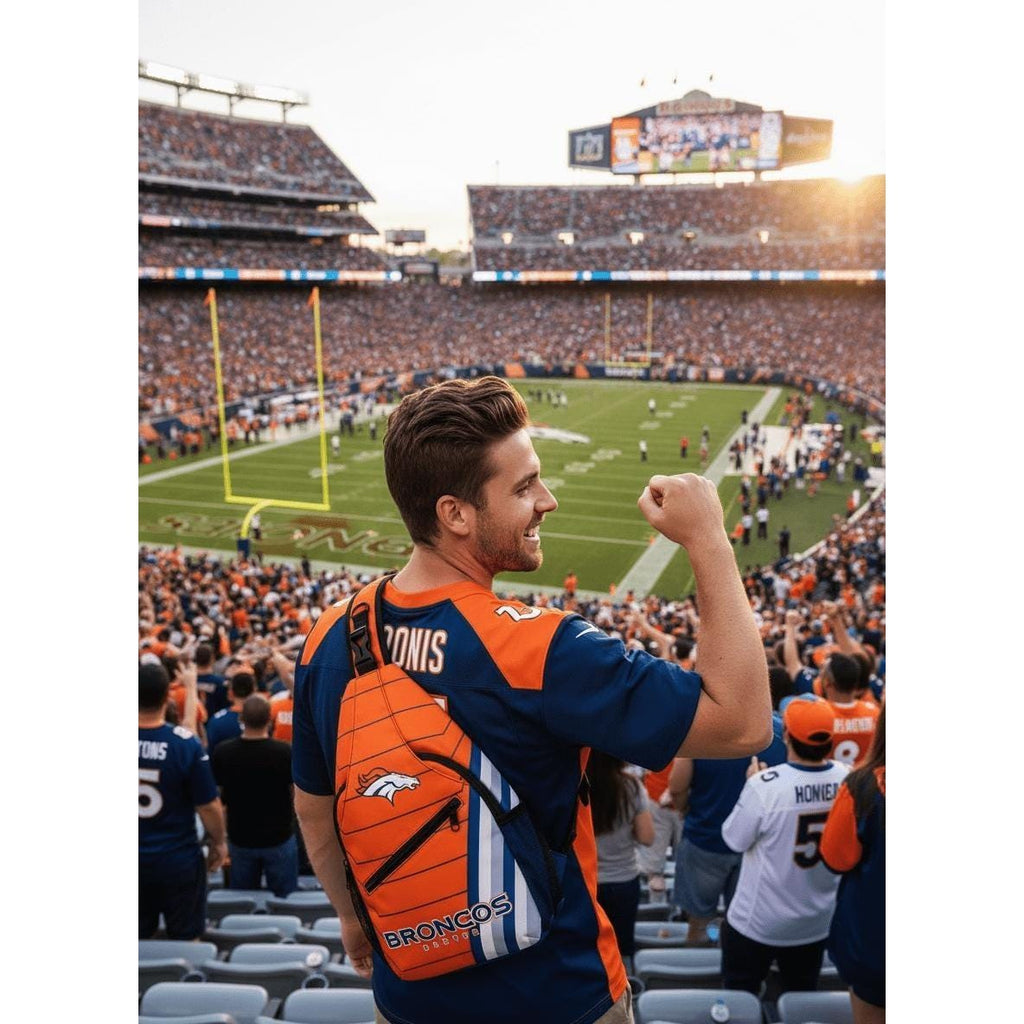 Denver Broncos Sling Bag, Football Crossbody Bag, Game Day Backpack, Broncos Fan Gift