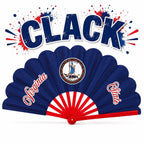 Virginia Clack Fan | Red White Blue Patriotic Hand Fan