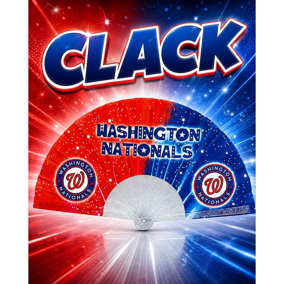 Washington Nationals Clack Fan | MLB Game Day Folding Hand Fan