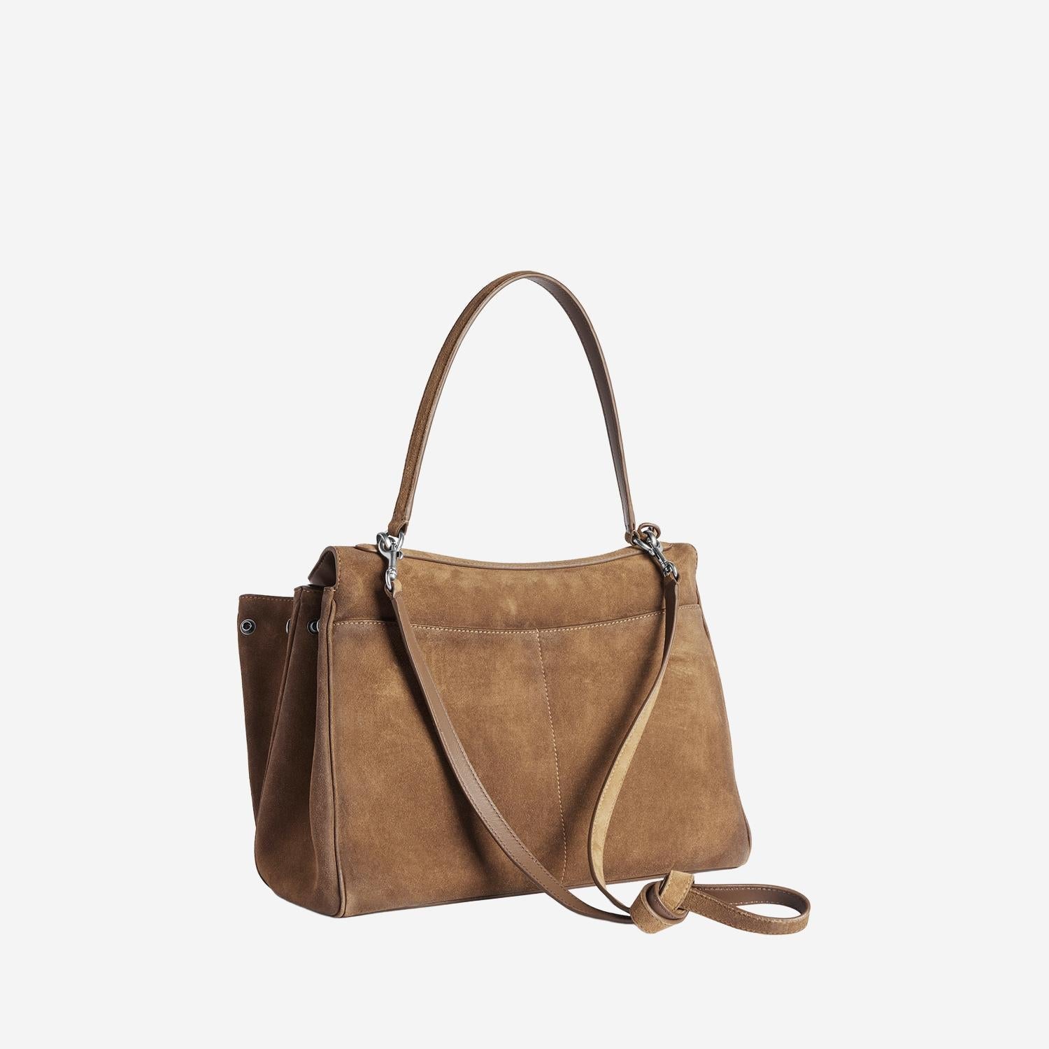 Balenciaga Medium Suede Rodeo Shoulder Bag