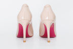 The Ege Cream Leather Pump Fuchsia Sole Women Shoe