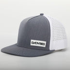 Premium Active 5-Panel DadVibe Hat (Heather Grey/White)