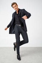 The Porto Alegre Black Leather Derby Men Shoe