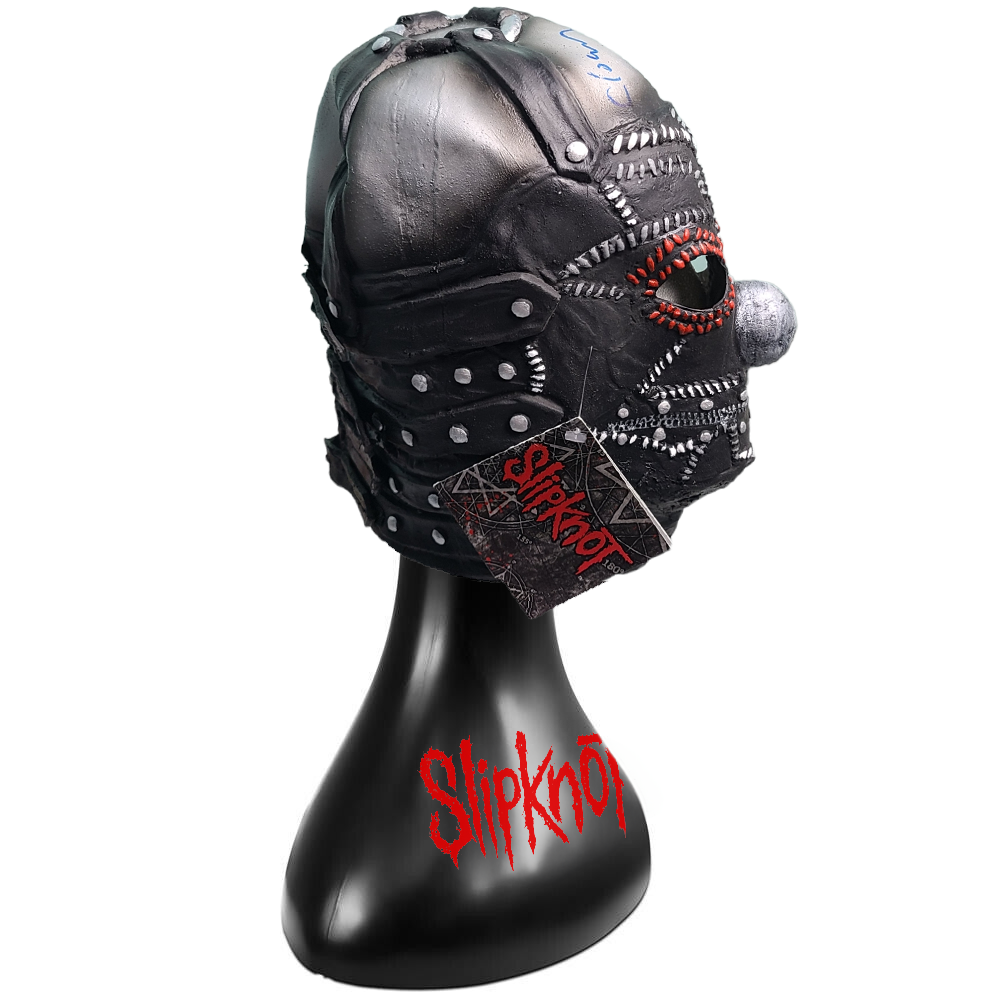 Slipknot Clown Signed Mask Shawn Crahan w Custom Display Stand ACOA