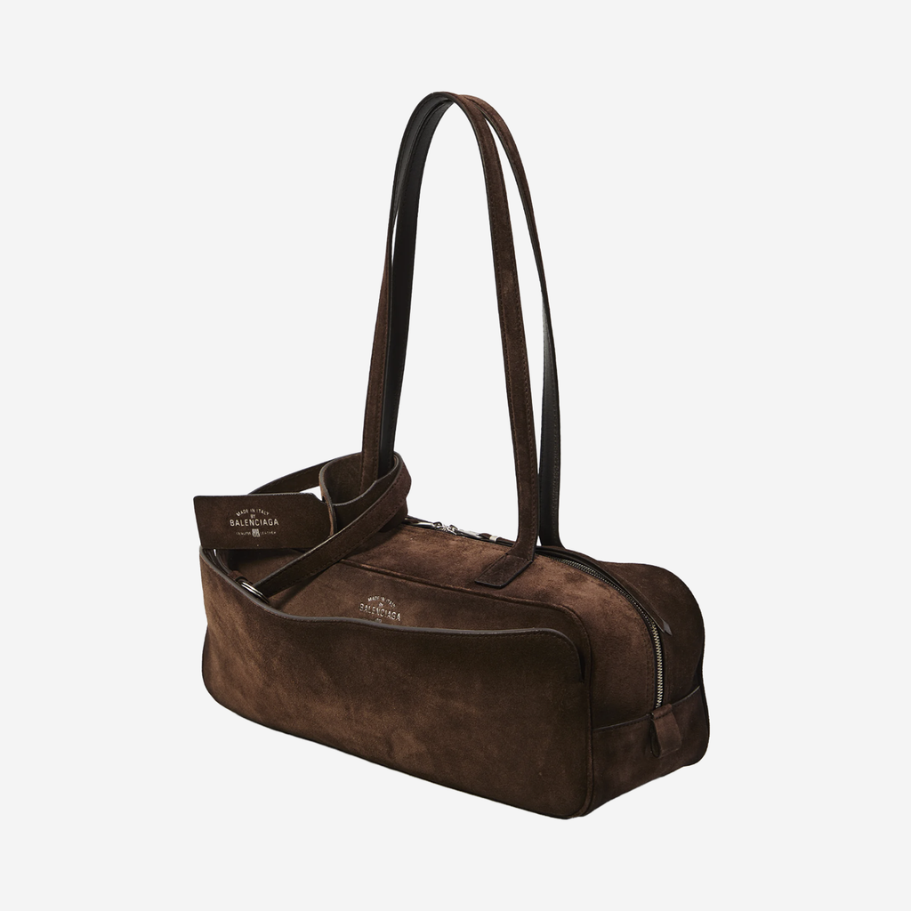 Balenciaga Small Bowling Bag in Dark Brown