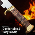 Handmade D2 Steel Mirror Polish Heavy Duty Camping Knife