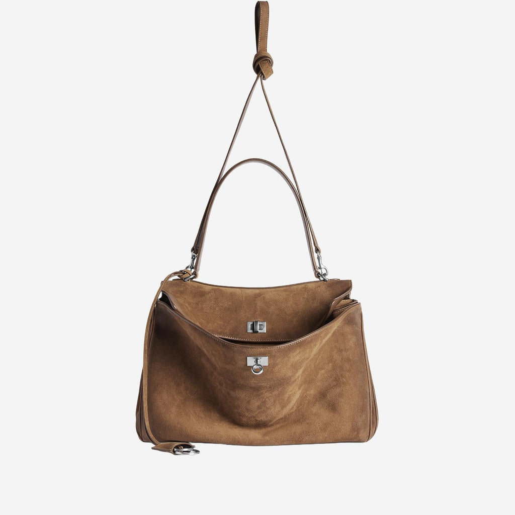 Balenciaga Medium Suede Rodeo Shoulder Bag