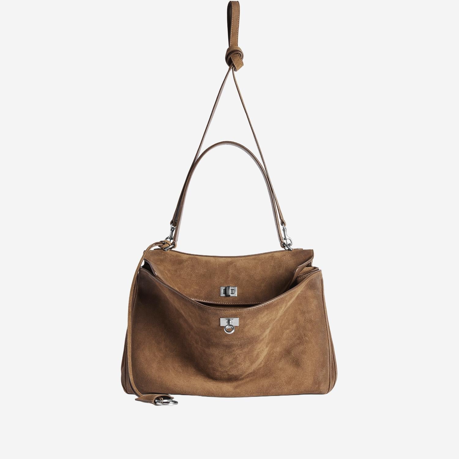 Balenciaga Medium Suede Rodeo Shoulder Bag