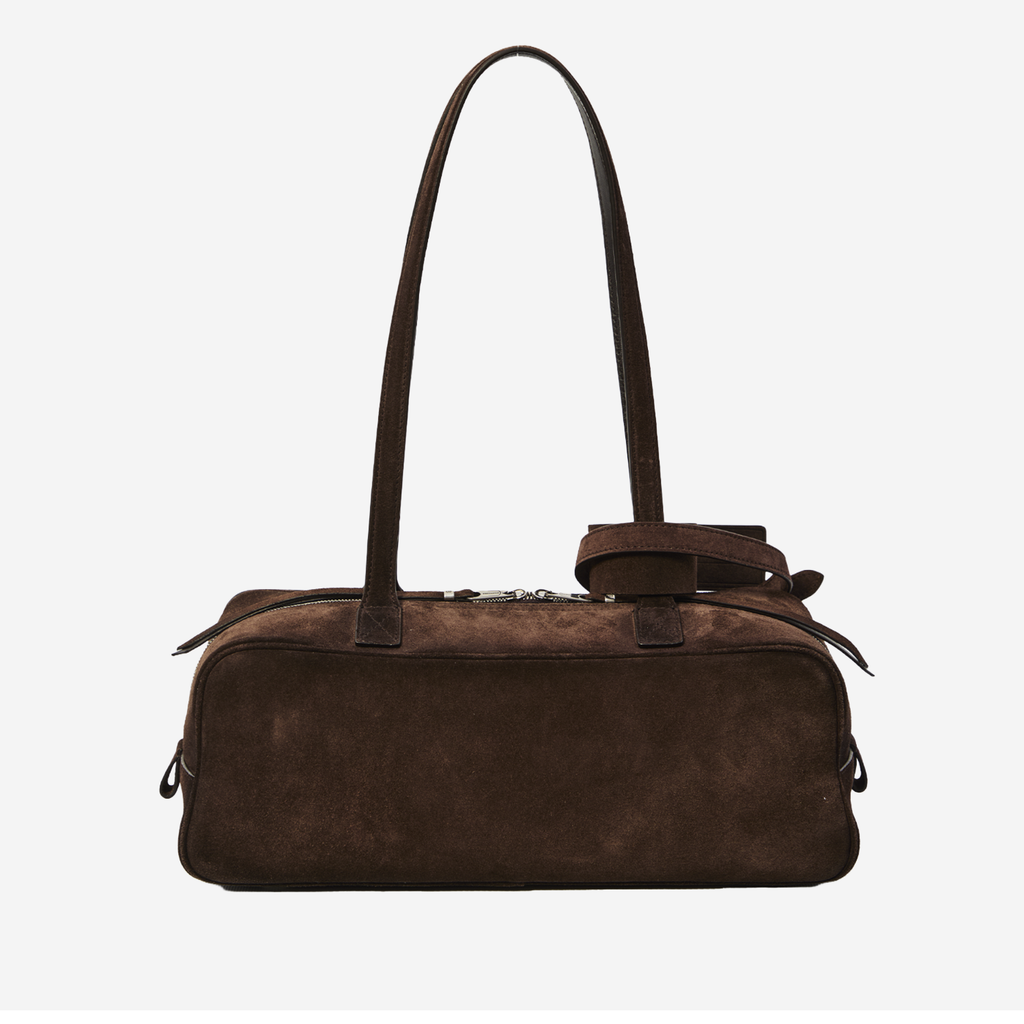 Balenciaga Small Bowling Bag in Dark Brown