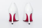 The Ege White Leather Pump Fuchsia Sole Women Shoe