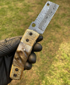 Damascus Blade EDC Pocket Knife