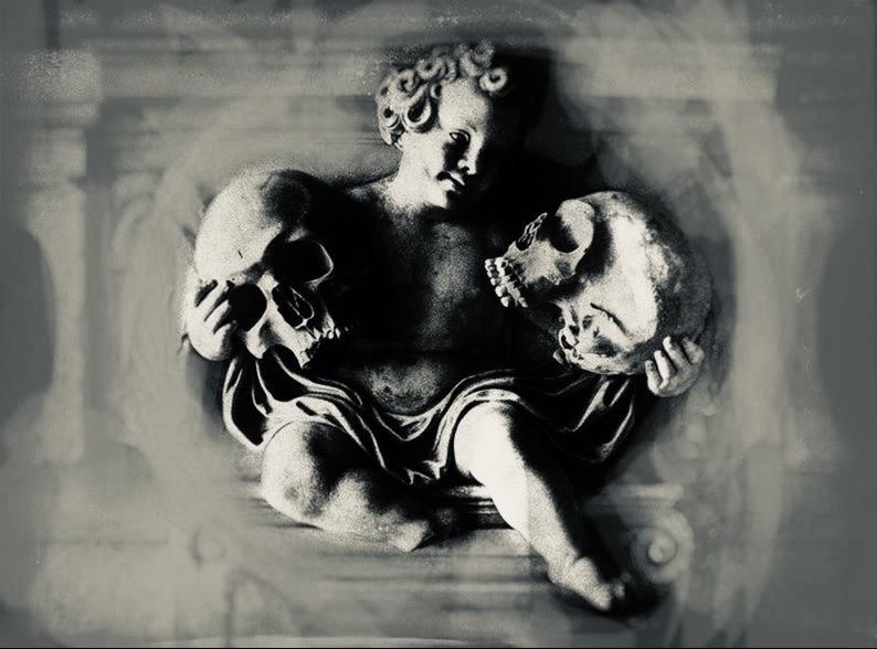 Cherub Holding Skulls Mold | Gothic Angel Casting Mold | Pacific Mold Design