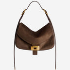 Balenciaga Brown Suede Cicca Shoulder Bag