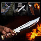 Handmade D2 Steel Mirror Polish Heavy Duty Camping Knife