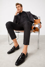 The Dodoma Black Patent  Leather Loafer Men Shoe