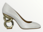 The Belem White Leather Pump Final Sale!