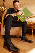 The Belek Black Open Walk Suede Leather Men Boot Final Sale!