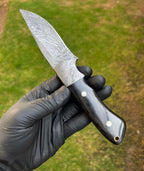 Custom Handmade Damascus Steel Fixed Blade Hunting Knife