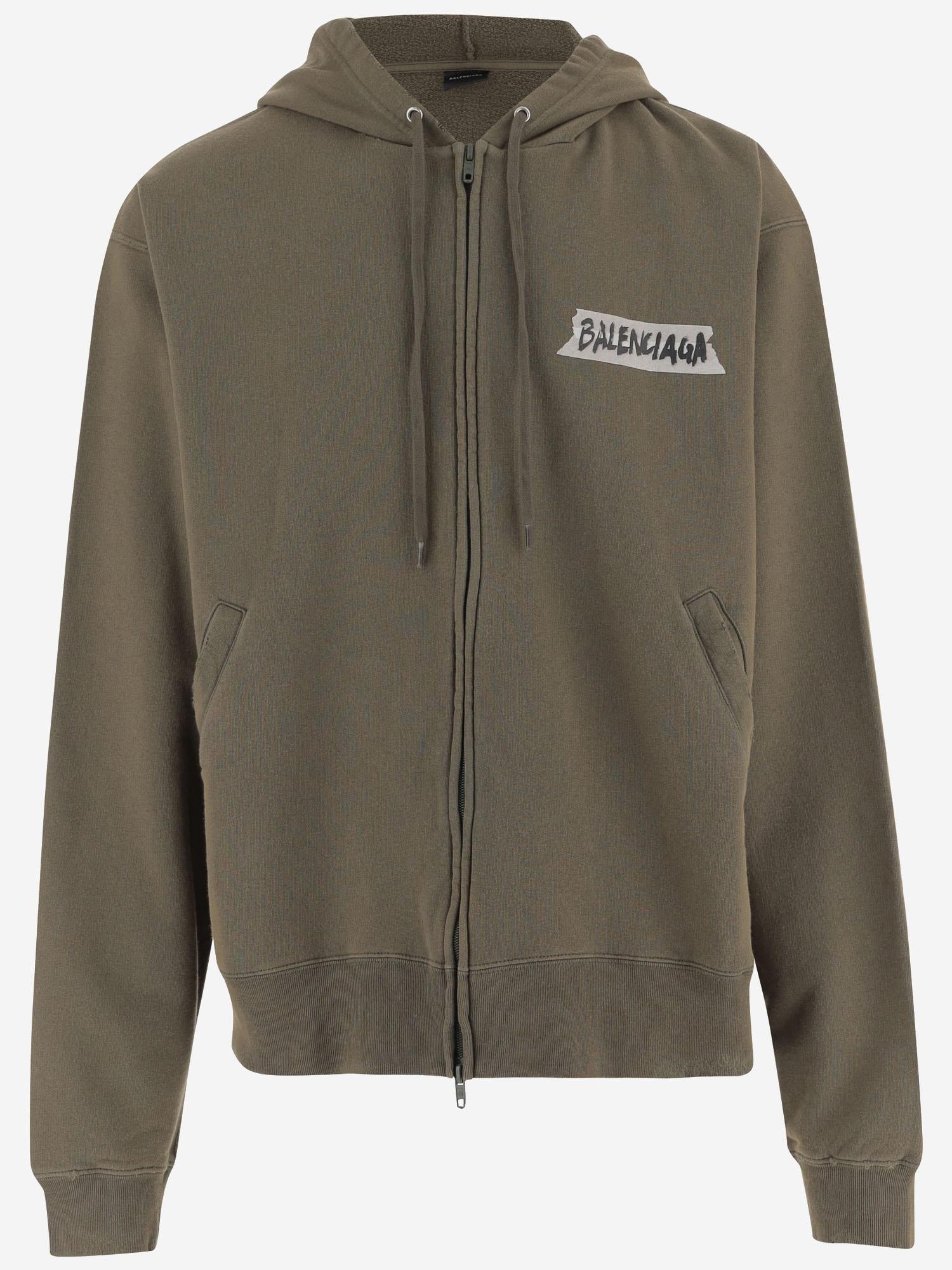 Balenciaga Masking Tape Cotton Sweatshirt
