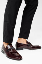 The Dodoma Burgundy Patent Leather Loafer Men Shoe