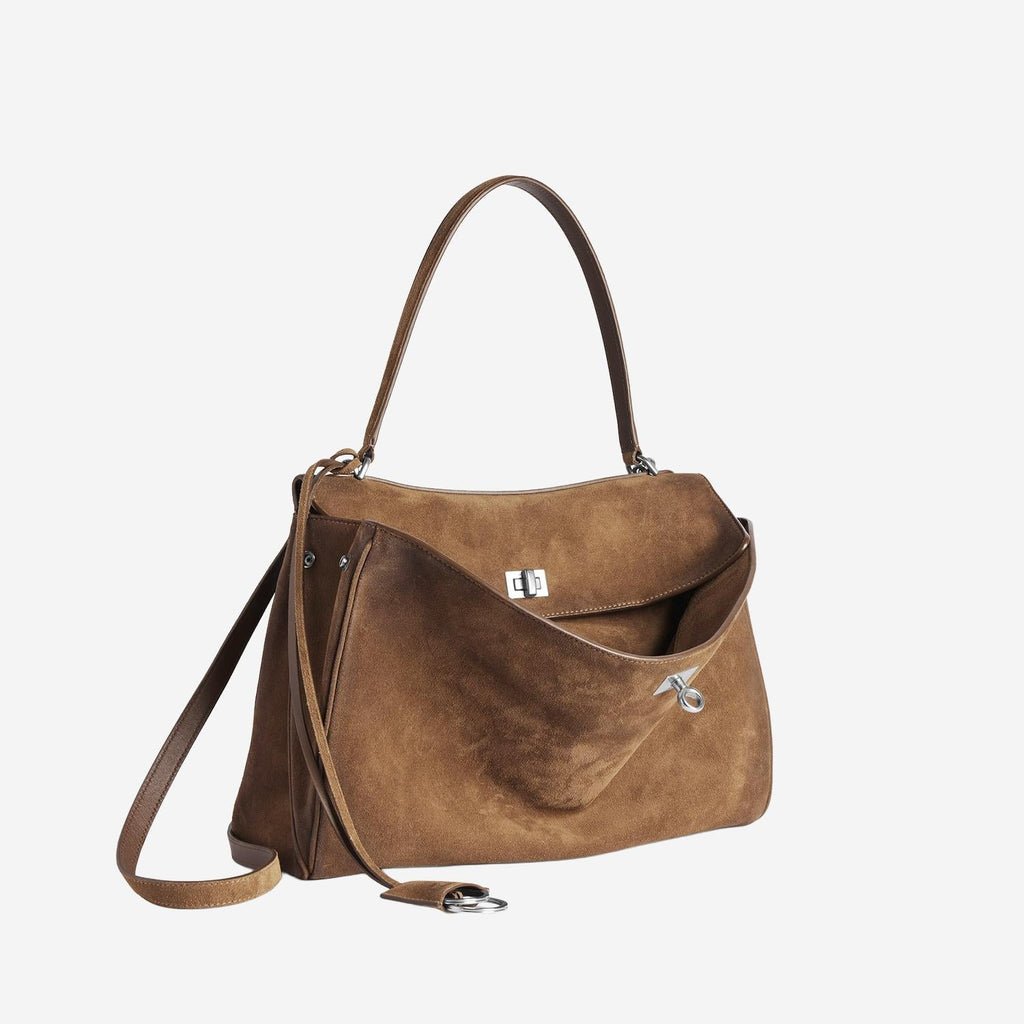 Balenciaga Medium Suede Rodeo Shoulder Bag