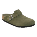 Birkenstock Boston Soft Footbed Unisex Clogs — Thyme Suede