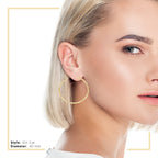 Slit Cut 14K Gold-Filled Hoop Earrings For Women 25 - 80 mm