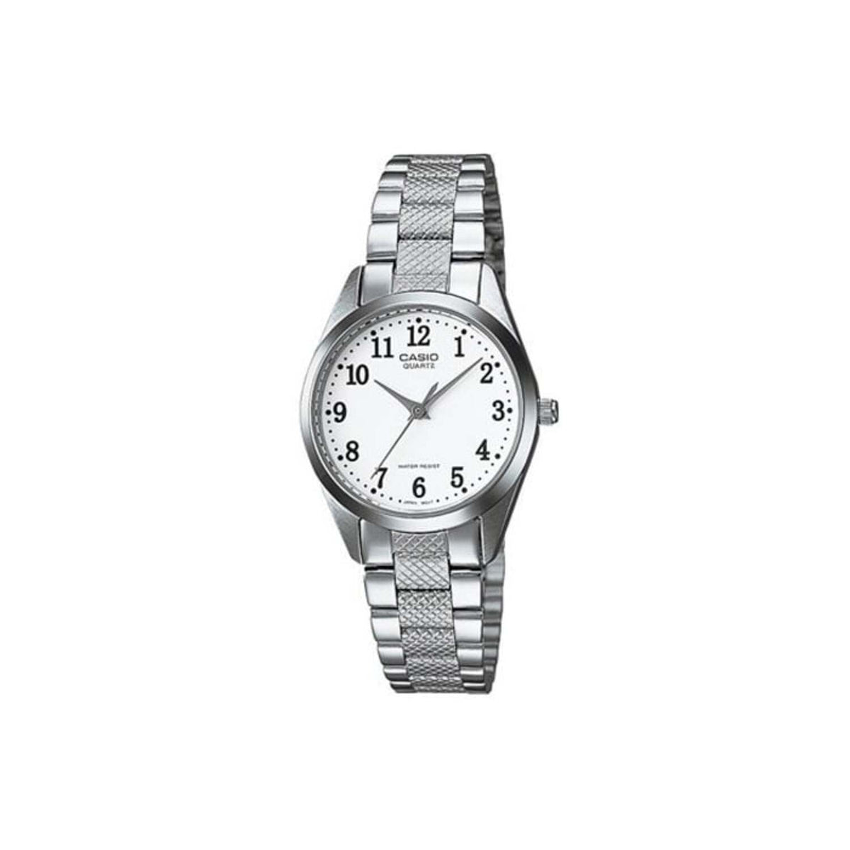 Casio Women's Silver Stainless Steel Analog Watch with White Dial - LTP-1274D-7B
