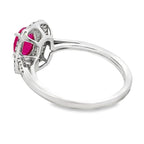 1.29ct Ruby Diamond Ring 10KT White Gold