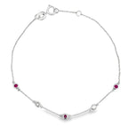 .16ct Ruby Diamond Bracelet 14KT White Gold