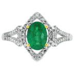 .94ct Emerald Diamond Ring 14KT White Gold