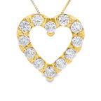 Lab Grown Diamond Heart Love Pendant 10KT Yellow Gold