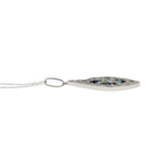 .58ct Sapphire Diamond Fashion Pendants 14KT White Gold