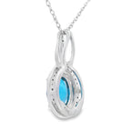London Blue Topaz Fashion Pendants 10KT White Gold