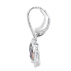 .87ct Quartz Diamond Dangle Earrings 10KT White Gold
