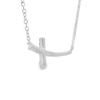 .26ct Diamond Cross Religious Pendant Sterling Silver