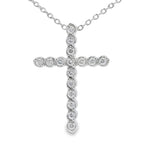 .50ct Cross Religious Pendant Sterling Silver