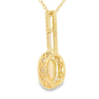 .10ct Opal Diamond Fashion Pendants 10KT Yellow Gold