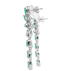 2.02ct Emerald Zircon Dangle Earrings Sterling Silver